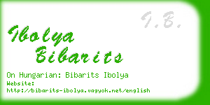 ibolya bibarits business card